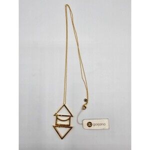 NEW w/ Tag Gorjana Abstract Pendant Geometric Necklace Gold Tone MSRP: $80.00